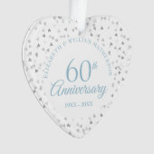 60. Jubiläum Hearts Confetti Ornament (Vorderseite)