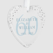 60. Jubiläum Hearts Confetti Ornament (Vorderseite)