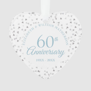 60. Jubiläum Hearts Konfetti Ornament