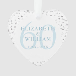 60. Jubiläum Hearts Konfetti Ornament