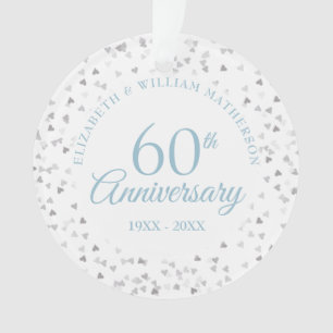 60. Jubiläum Hearts Konfetti Ornament