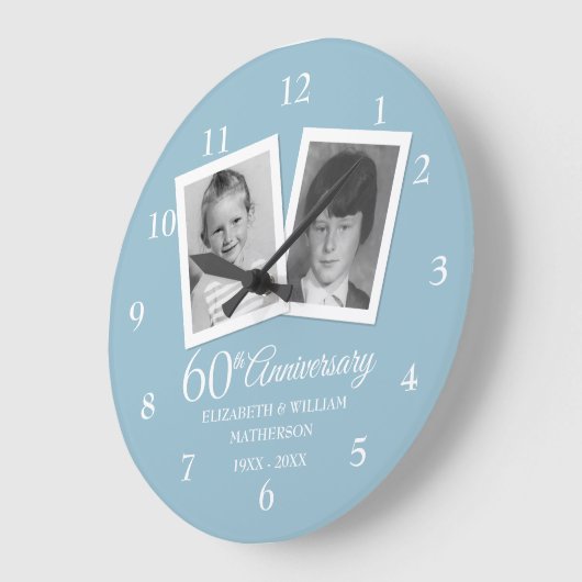 60. Jubiläum-Kinderjubiläum-Fotos Große Wanduhr (Winkel)