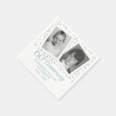 60. Jubiläum-Kinderjubiläum-Fotos Serviette (Ecke)