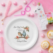 60. Jubiläum Love Birds Personalisiert Pappteller (Party)