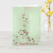 60. Jubiläum Maiglöckchen Karte (Gelbe Blume)