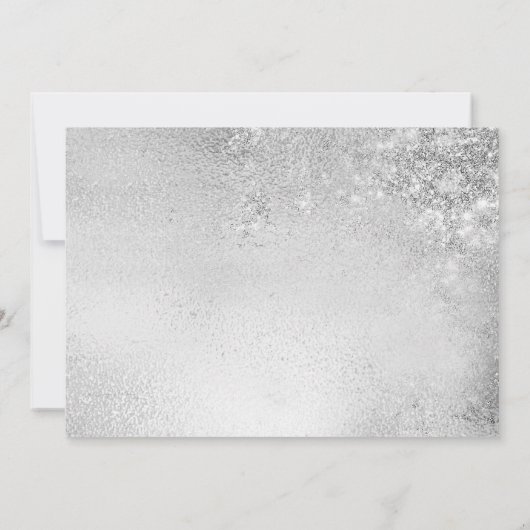 60. Jubiläum mit Foto - Silber Einladung (Rückseite)