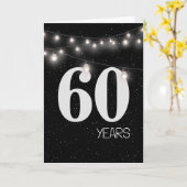 60. Jubiläum mit Leuchten und Sternen Karte (Gelbe Blume)