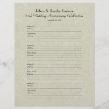 60. Jubiläum Party Gästebuch-Anmeldeseite