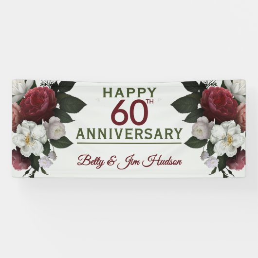 60. Jubiläum Party Hanging Banner (Horizontal)