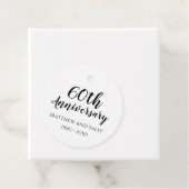60. Jubiläum Party Round Fevor Tags Geschenkanhänger (Beispiel)