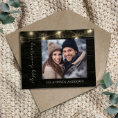 60. Jubiläum Party Rustikale Holzleuchten Begleitkarte