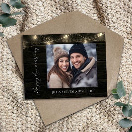 60. Jubiläum Party Rustikale Holzleuchten Begleitkarte