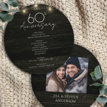 60. Jubiläum Party Rustikale Holzleuchten