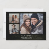 60. Jubiläum Party Rustikale Holzleuchten Save The Date (Rückseite)