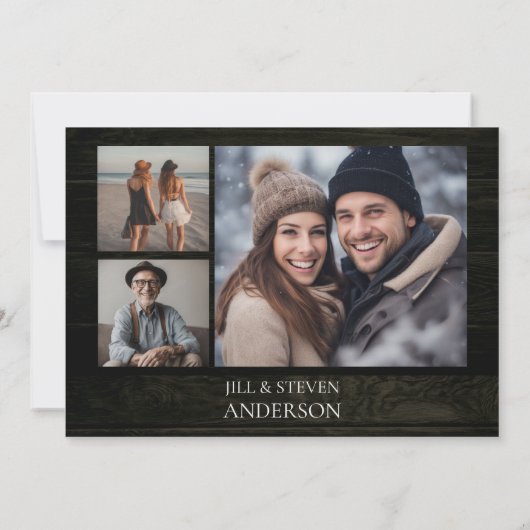 60. Jubiläum Party Rustikale Holzleuchten Save The Date (Rückseite)