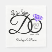 60. Jubiläum Personalisiert Napkins Serviette (Vorderseite)