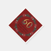 60. Jubiläum Personalisierten Weihnachten Napkins Serviette (Ecke)