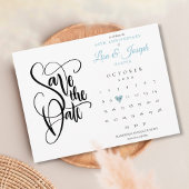60. Jubiläum Save the Date Kalender Liebe Herz Postkarte