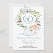 60. Jubiläum Surprise Party Rose Garland Einladung (Vorderseite)
