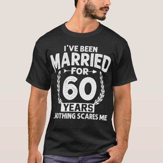 60. Jubiläum war ich Verheiratet 60 Jahre T-Shirt (Vorderseite)