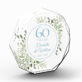 60. Jubiläum Wasserfarbe Blumengrün Fotoblock (Links)