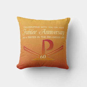 60. Jubiläums-Jahrestag Nun Pax Kreuz, Orange Kissen