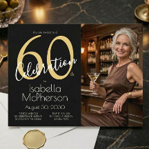 60. Jubiläumsfoto Schwarz Gold 60. Geburtstag