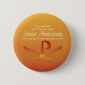 60. Jubiläumsjahr Nun Pax Cross, Orange Button (Vorderseite)