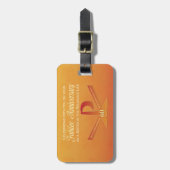 60. Jubiläumsjahr Nun Pax Cross, Orange Gepäckanhänger (Vorderseite vertikal)