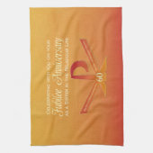 60. Jubiläumsjahr Nun Pax Cross, Orange Handtuch (Vertikal)