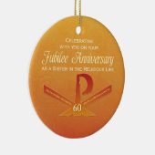 60. Jubiläumsjahr Nun Pax Cross, Orange Keramikornament (Rechts)