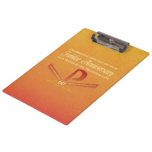 60. Jubiläumsjahr Nun Pax Cross, Orange Klemmbrett