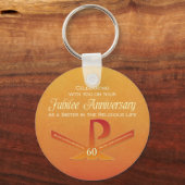 60. Jubiläumsjahr Nun Pax Cross, Orange Schlüsselanhänger (Vorderseite)