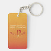 60. Jubiläumsjahr Nun Pax Cross, Orange Schlüsselanhänger (Rückseite)