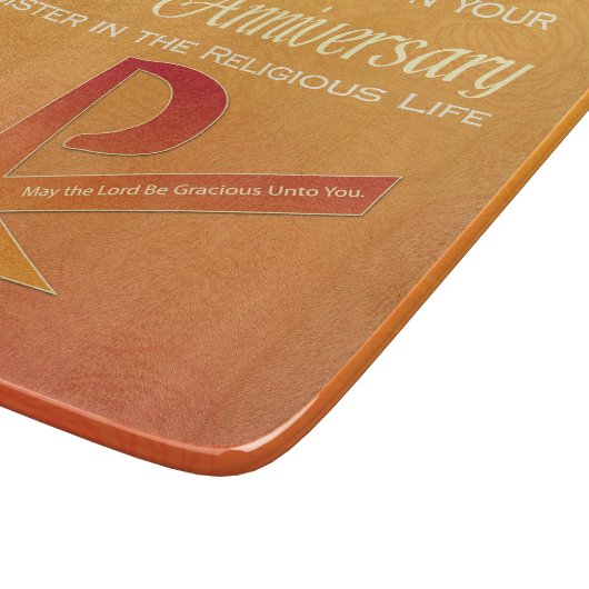 60. Jubiläumsjahr Nun Pax Cross, Orange Schneidebrett (Ecke)