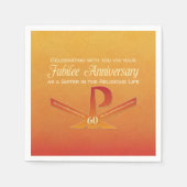 60. Jubiläumsjahr Nun Pax Cross, Orange Serviette (Vorderseite)