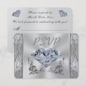 60. Jubiläumskarten mit Umschlägen RSVP Karte (Vorne/Hinten)