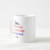 60 Katzen-Dame Kaffeetasse (Vorderseite Links)
