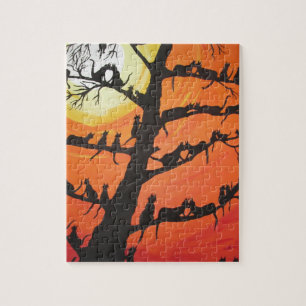 60 Katzen im Liebe-Baum Puzzle
