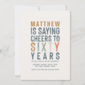 60. Klasse farbenfrohe Beifall bis 60 Jahre Geburt (Vorderseite)