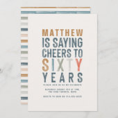 60. Klasse farbenfrohe Beifall bis 60 Jahre Geburt (Vorne/Hinten)