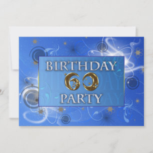 60. Kosmische Party Einladung