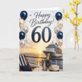 60. Kreuzfahrt-Geburtstag Karte (Gelbe Blume)