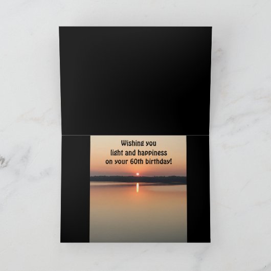 60. Lass dein helles Shine Birthday Bibel Zitat Karte (Innenseite)