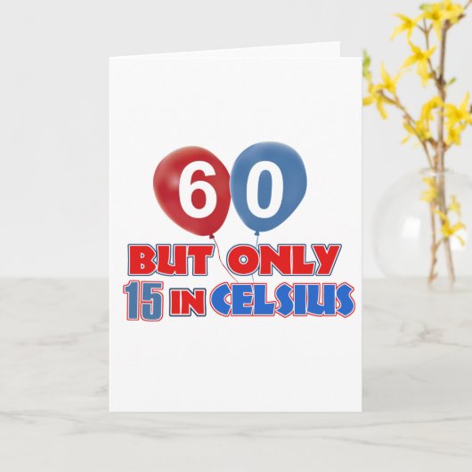 60. Lebensjahr Karte (Gelbe Blume)