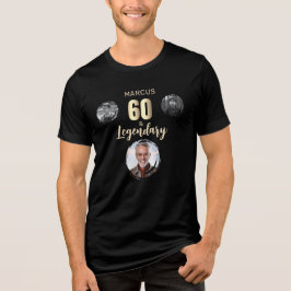 60 & Legendary 3 Fotos Gold 60. Geburtstag Tri-Blend Shirt