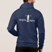 $60 Mann-Marine-Blau-besserer ZipHoodie - H&L Hoodie (Rückseite)