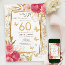 60 Meilenstein | Modern Gold & Pink 60. Geburtstag