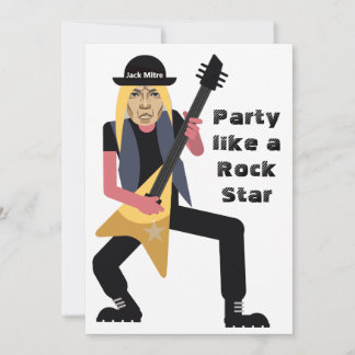 60. Mens 🎸 🤣 Rockstar Birthday Gitarre Funky Fun Einladung