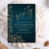 60. Moderne Aquamarin- und Goldflorentour zum Gebu Einladung